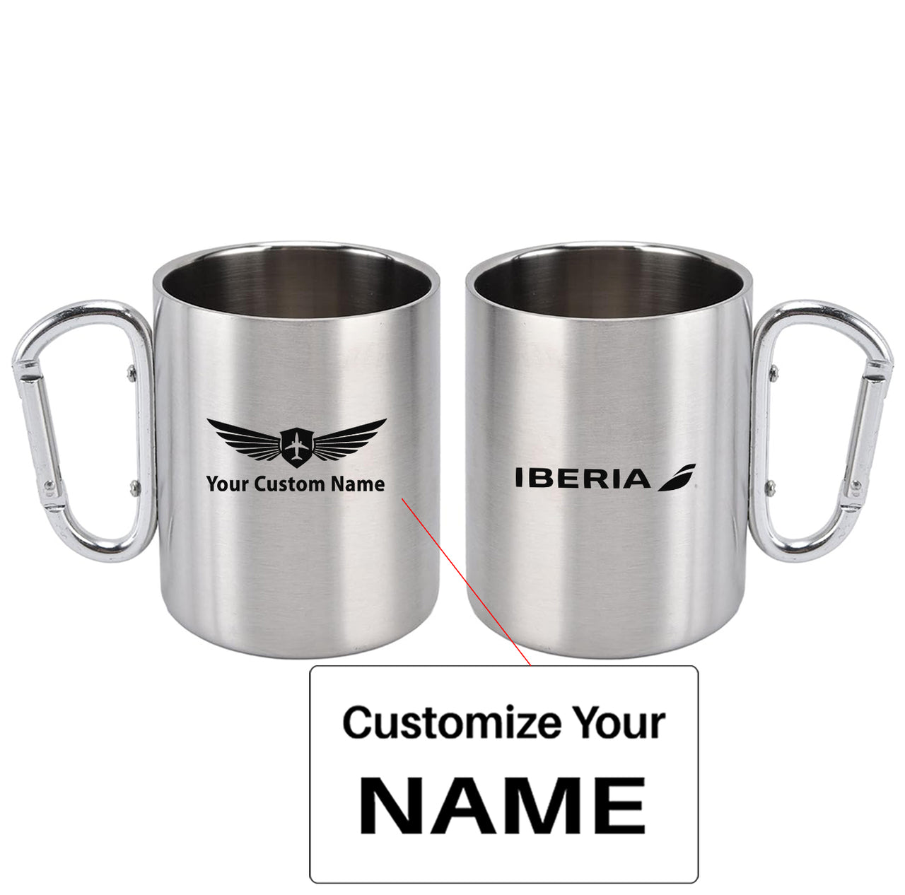 Iberia Airlines Designed Stainless Steel Outdoors Mugs