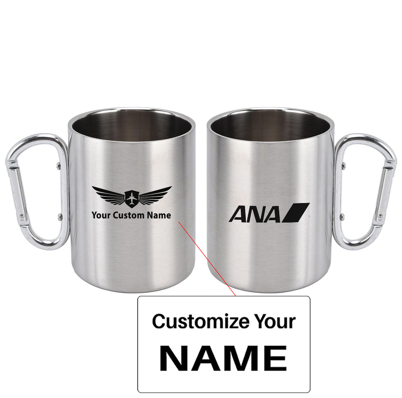 All Nippon Airways Logo Designed Stainless Steel Outdoors Mugs