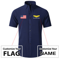 Thumbnail for Custom Flag &Custom Name (Special US Air Force) Design Super Quality Short Sleeve Shirts