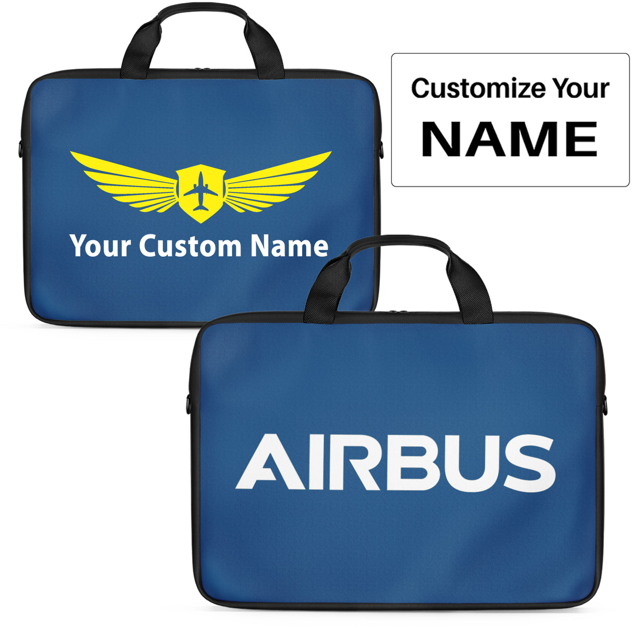 Airbus & Text Designed Laptop & Tablet Bags