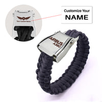Thumbnail for Airbus A380 & Text Designed Airplane Seat Belt Bracelet