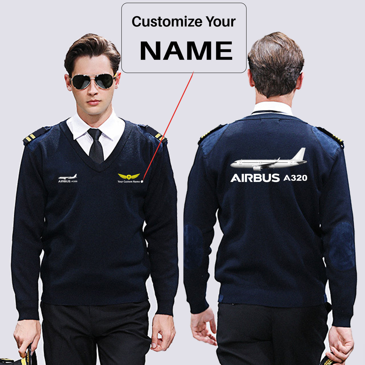 The Airbus A320 Designed Wool Pilot Sweaters