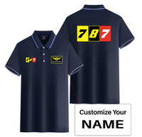 Thumbnail for Flat Colourful 787 Designed Stylish Polo T-Shirts (Double-Side)