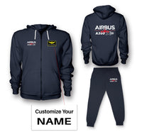 Thumbnail for Amazing Airbus A350 XWB Designed Zipped Hoodies & Sweatpants Set