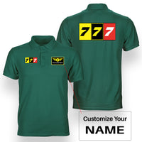 Thumbnail for Flat Colourful 777 Designed Double Side Polo T-Shirts