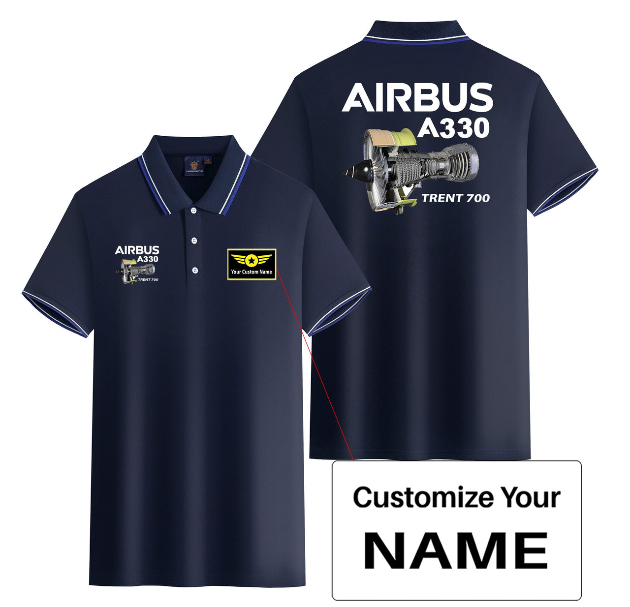 Airbus A330 & Trent 700 Engine Designed Stylish Polo T-Shirts (Double-Side)