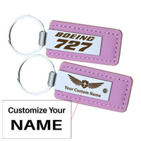 Thumbnail for Boeing 727 & Text Faux Leather Key Chains