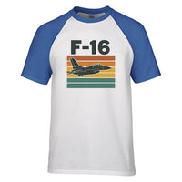 Thumbnail for Retro Fighter Jet F16 Designed Raglan T-Shirts