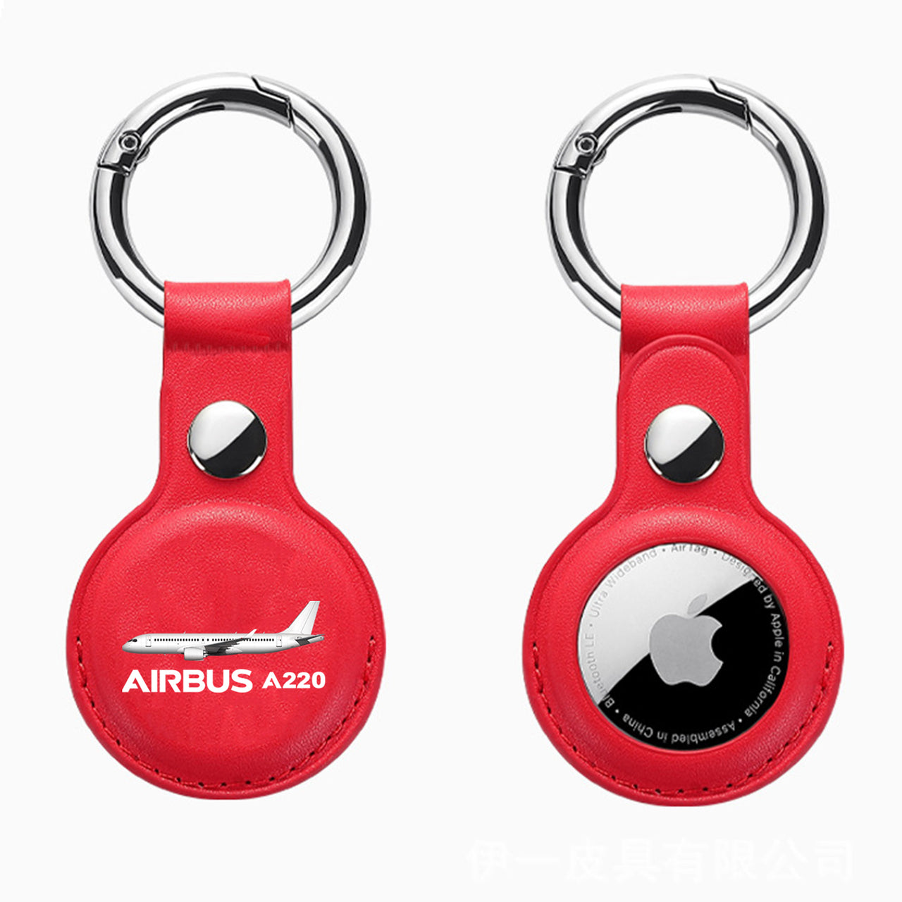 The Airbus A220 Design Airtags Leather Cases