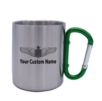 Thumbnail for Custom Name (US Air Force & Star) Designed Stainless Steel Outdoors Mugs