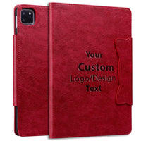 Thumbnail for Custom Design Image Logo Folio Cover for iPad  with PU Leather & Soft TPU Back (Business Style)
