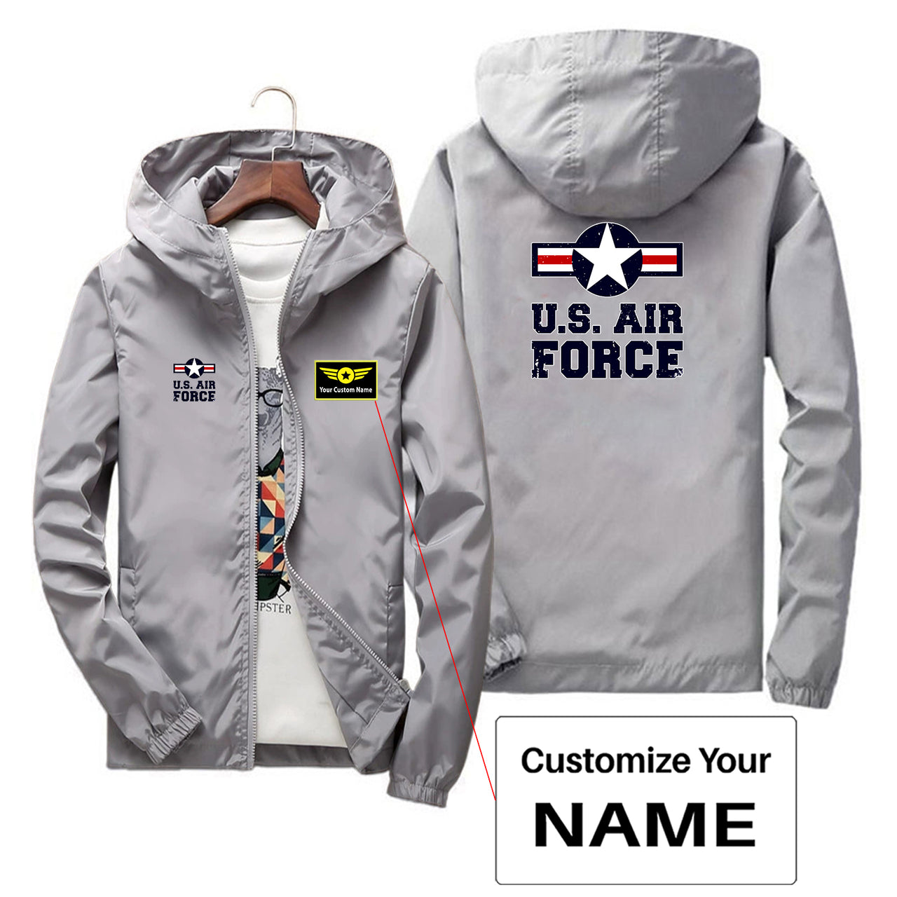 US Air Force Designed Thin Windbreaker Jackets