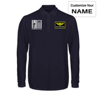 Thumbnail for Planespotting Designed Long Sleeve Polo T-Shirts