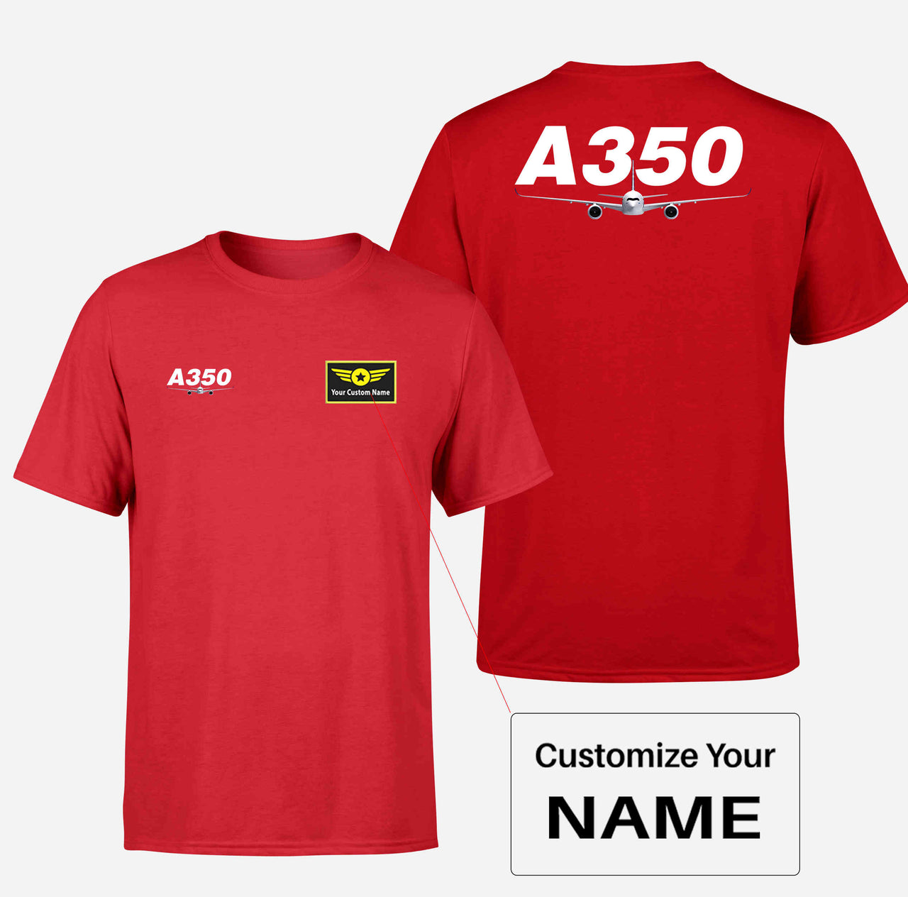 Super Airbus A350 Designed Double-Side T-Shirts