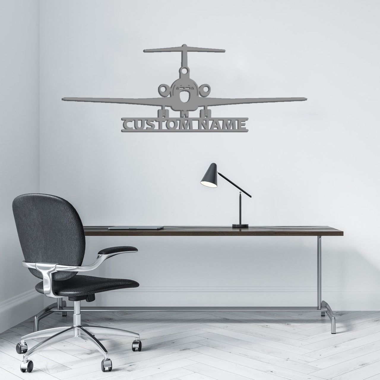 Boeing 727 Silhouette Designed Wall Metal Signs