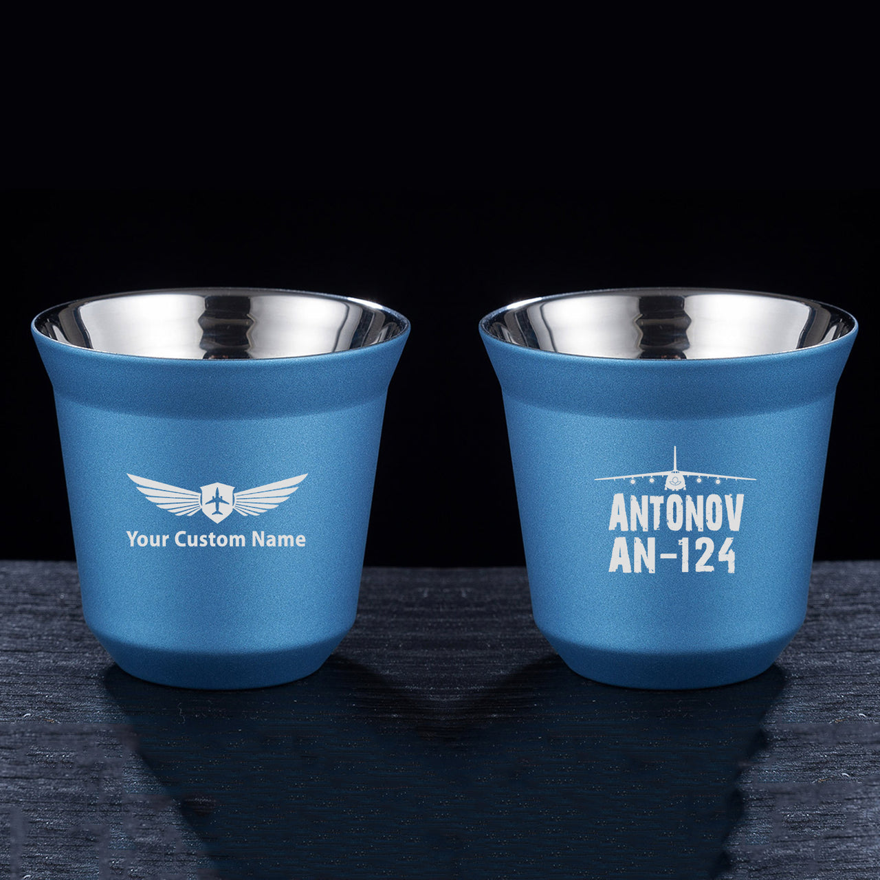 Antonov AN-124 & Plane Designed Double Wall Stainless Steel Coffee Mugs