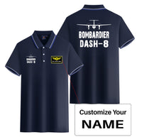 Thumbnail for Bombardier Dash-8 & Plane Designed Stylish Polo T-Shirts (Double-Side)