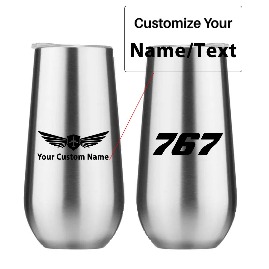 767 Flat Text Designed 6oz Egg Cups