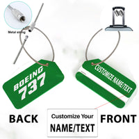 Thumbnail for Boeing 737 & Text Designed Fashion Metal Luggage Tags