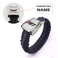 Thumbnail for 787 Flat Text Design Airplane Seat Belt Bracelet