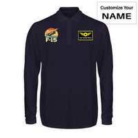 Thumbnail for Retro Fighter Jet F15 Designed Long Sleeve Polo T-Shirts