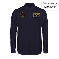 Thumbnail for Fighter Jet 16 - Death From Above Designed Long Sleeve Polo T-Shirts