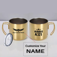 Thumbnail for Airbus A321 & Plane Designed Stainless Steel Portable Mugs