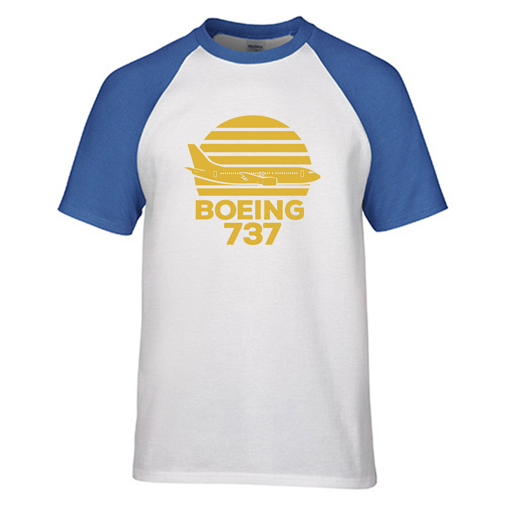 Retro Boeing 737 Designed Raglan T-Shirts