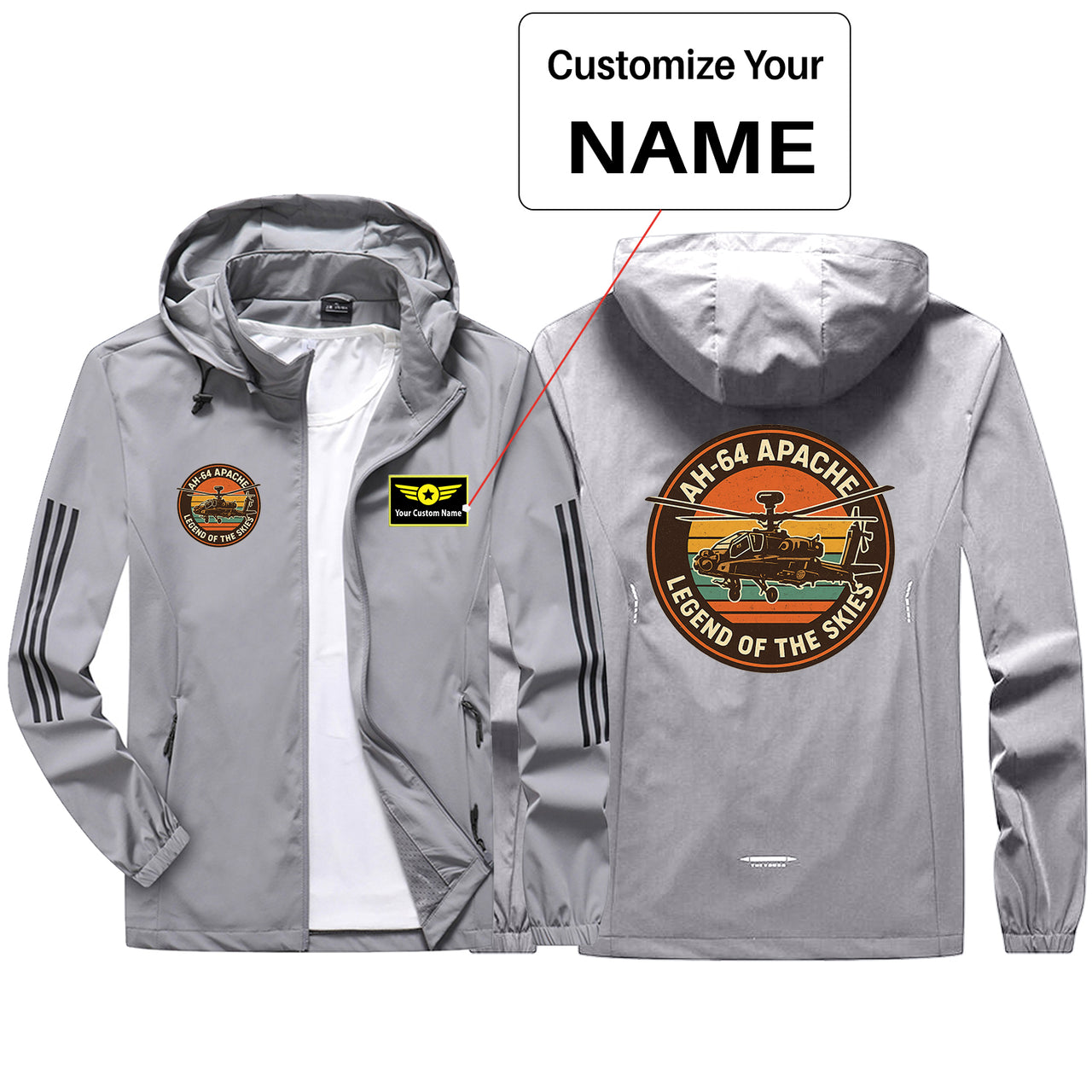 Retro Apache AH-64 Design Sport & Running Jackets