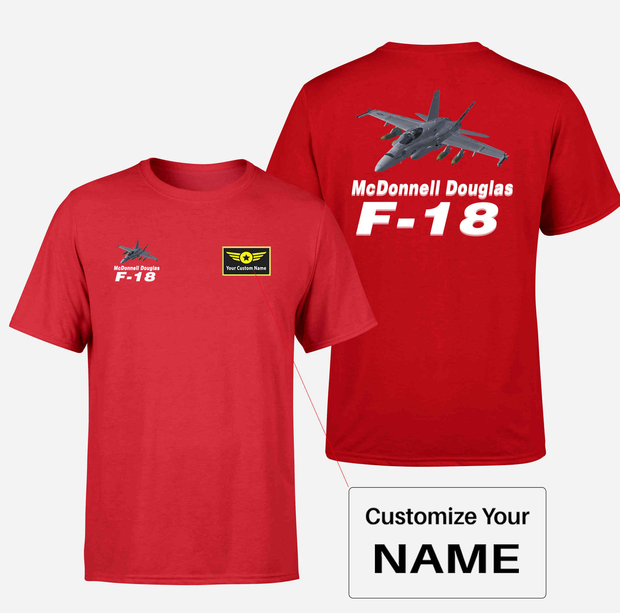 The McDonnell Douglas F18 Designed Double-Side T-Shirts