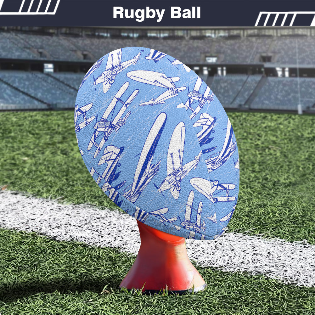 Retro & Vintage Airplanes Designed Rugby