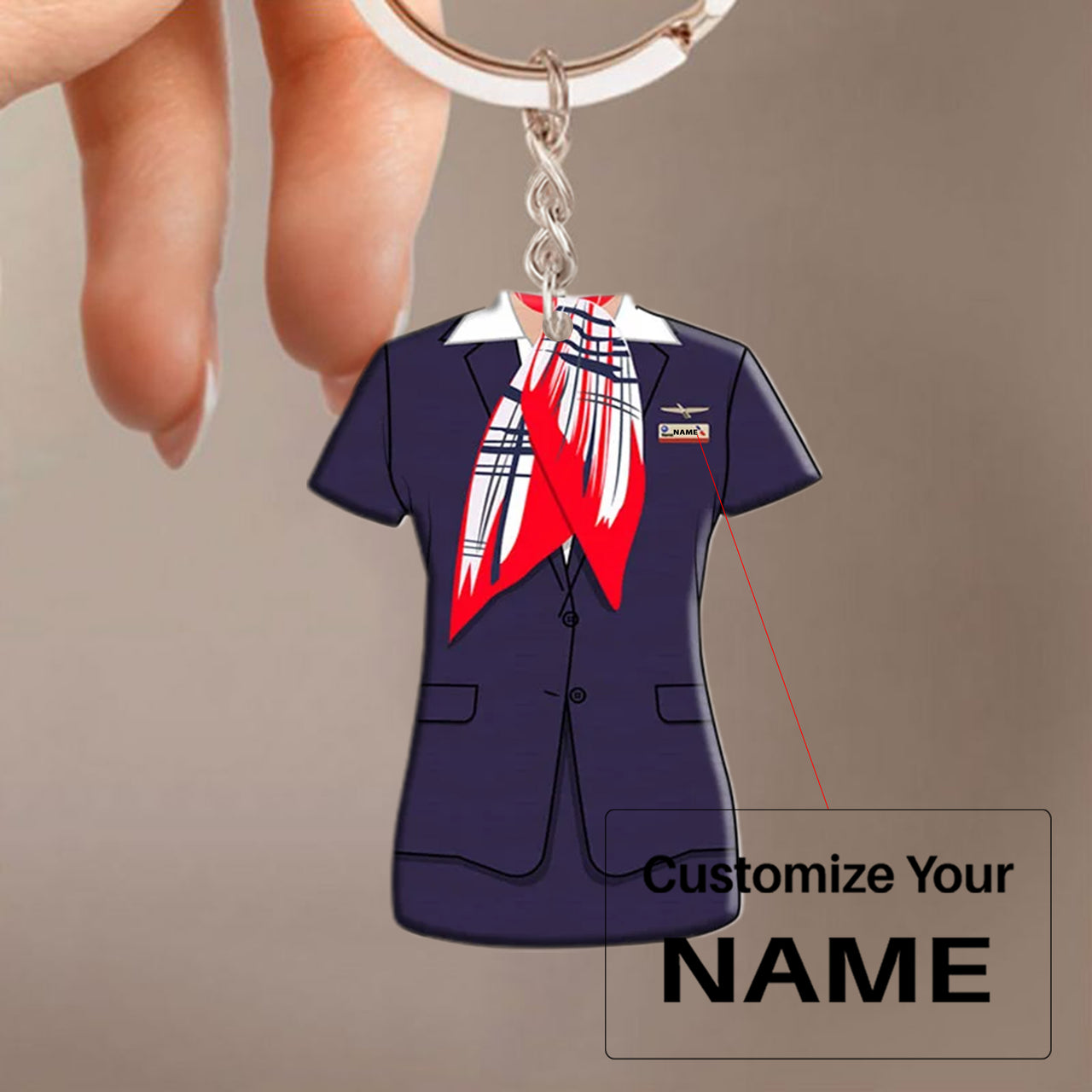 American Airlines Uniform Acrylic Keychain