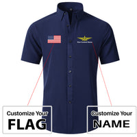 Thumbnail for Custom Flag & Name with Badge 3 Design Super Quality Short Sleeve Shirts