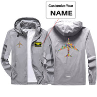 Thumbnail for Colourful Airplane Sport & Running Jackets