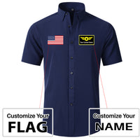 Thumbnail for Custom Flag & Name with Special Badge Design Super Quality Short Sleeve Shirts