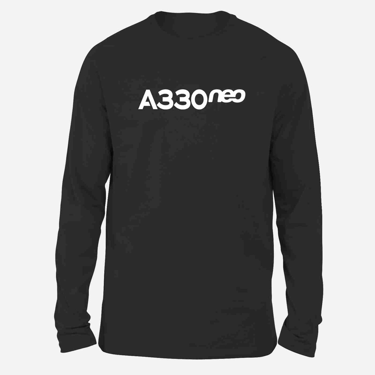 A330neo & Text Designed Long-Sleeve T-Shirts