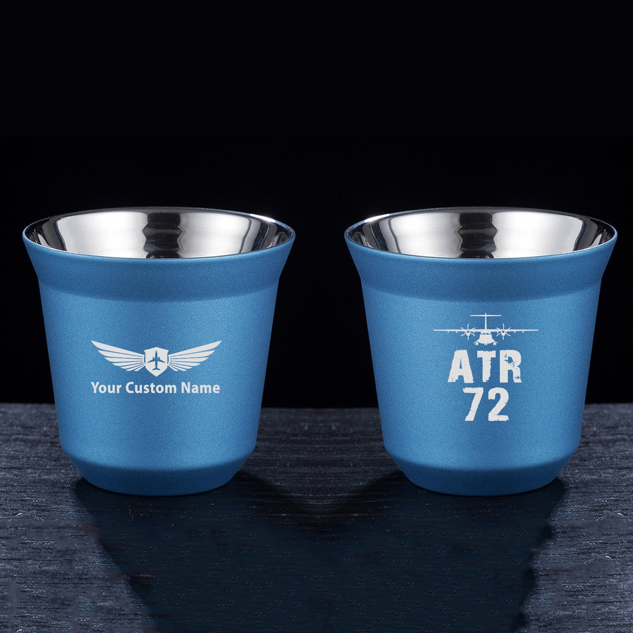 ATR-72 & Plane Designed Double Wall Stainless Steel Coffee Mugs