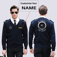 Thumbnail for In Thrust We Trust Designed Wool Pilot Sweaters