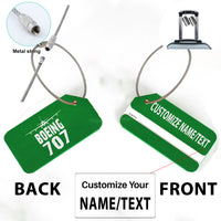 Thumbnail for Boeing 707 & Plane Designed Fashion Metal Luggage Tags