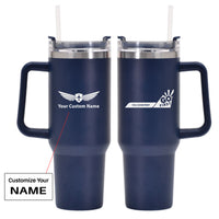 Thumbnail for Go First 40oz Stainless Steel Car Mug With Holder
