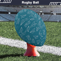 Thumbnail for Paper Airplane & Fly Green Designed Rugby