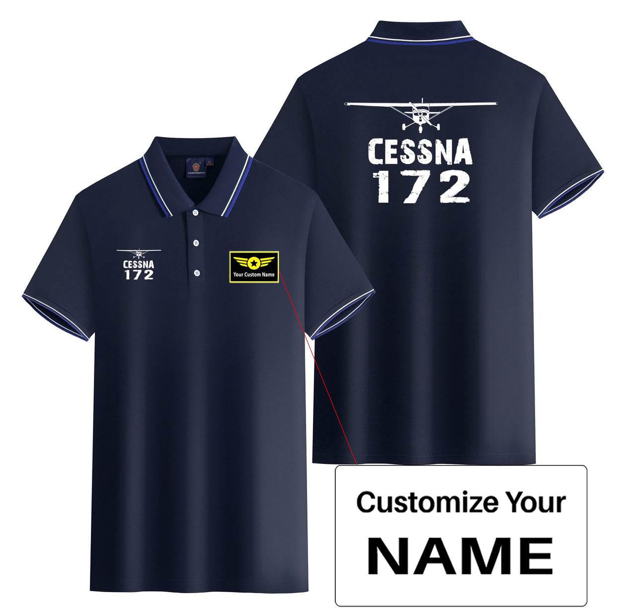 Cessna 172 & Plane Designed Stylish Polo T-Shirts (Double-Side)