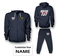 Thumbnail for Amazing Boeing 737 Designed Zipped Hoodies & Sweatpants Set