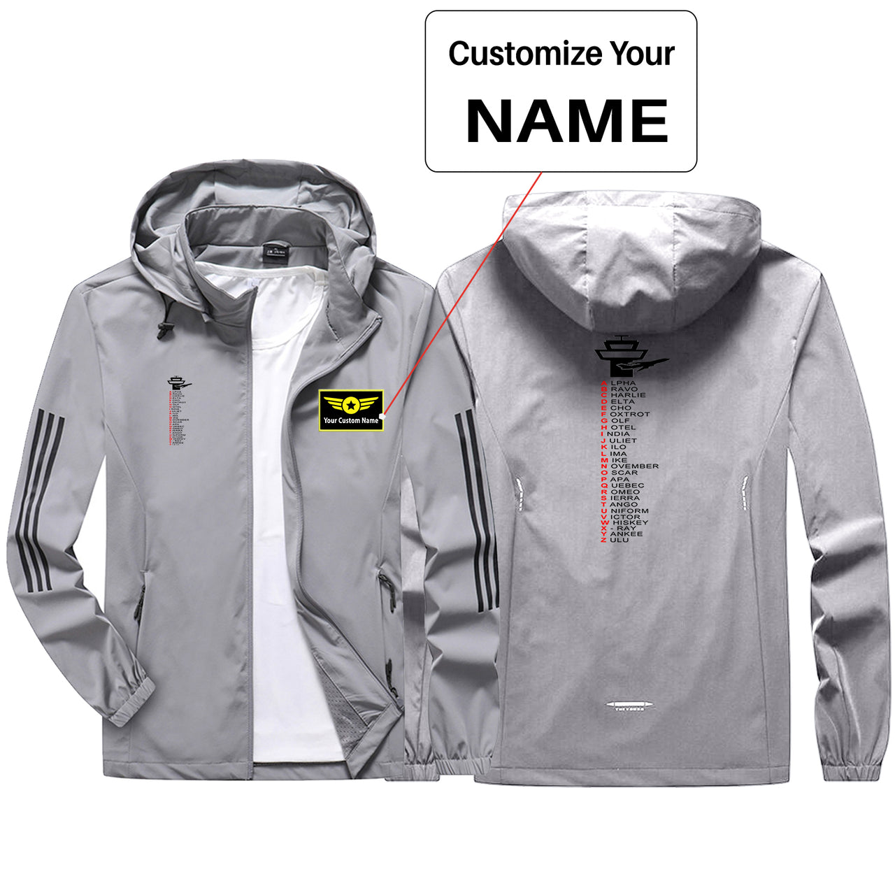 Aviation Alphabet Sport & Running Jackets