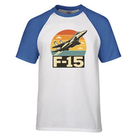 Thumbnail for Retro Fighter Jet F15 Designed Raglan T-Shirts