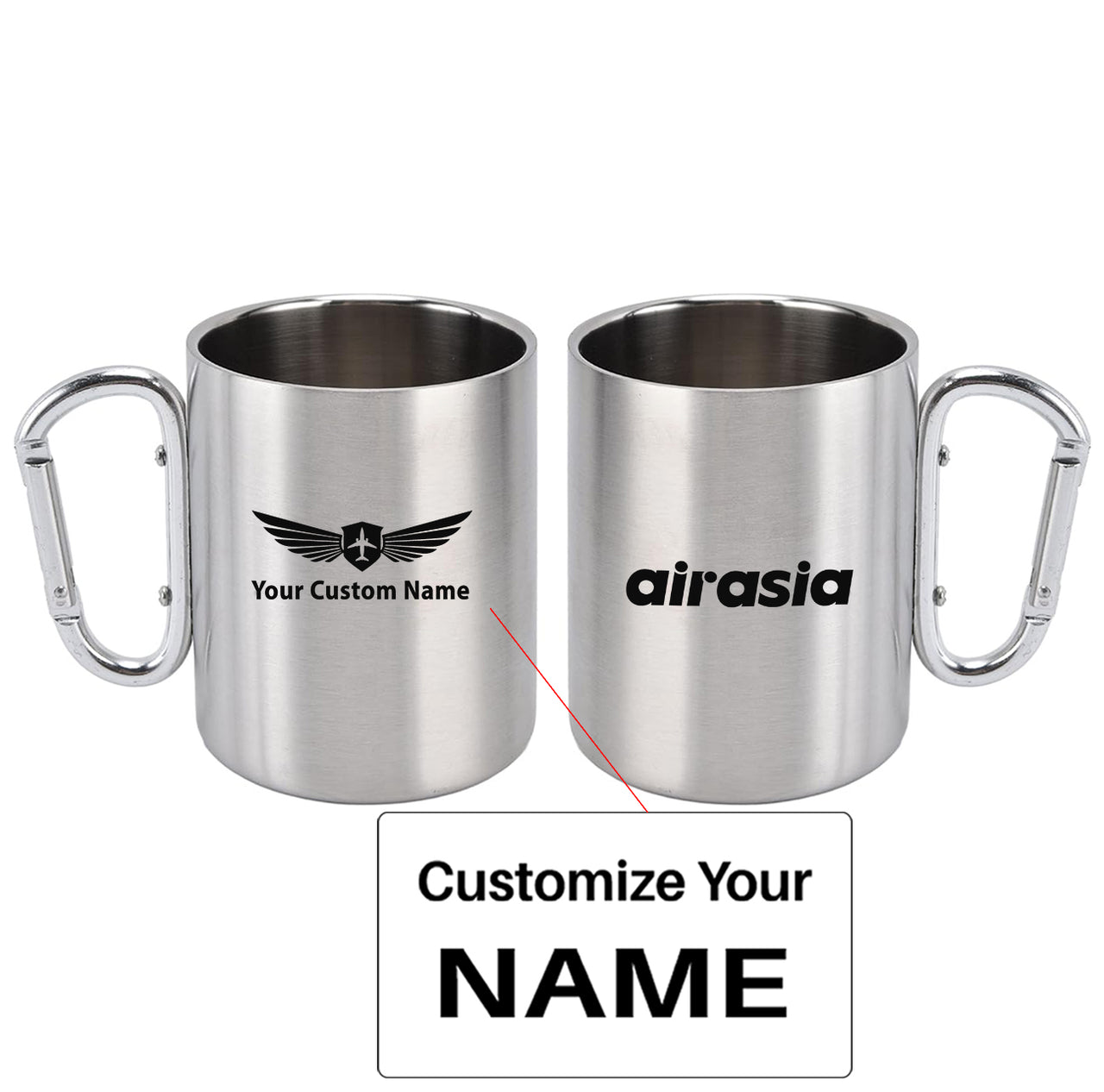 AirAsia Designed Stainless Steel Outdoors Mugs