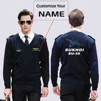 Thumbnail for The Sukhoi SU-35 Designed Wool Pilot Sweaters