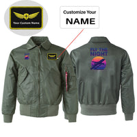 Thumbnail for Fly The Night Designed Embroidered Patch Attachable Jackets