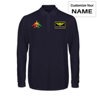 Thumbnail for Colourful 3 Airplanes Designed Long Sleeve Polo T-Shirts
