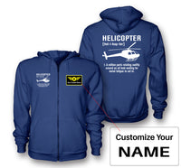Thumbnail for Helicopter [Noun] Designed Zipped Hoodies